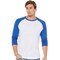 BELLA+CANVAS Three-Quarter Crewneck Baseball T-Shirt Raglan Sleeve Unisex Cotton Blend Casual Wear Athletic Style Tee